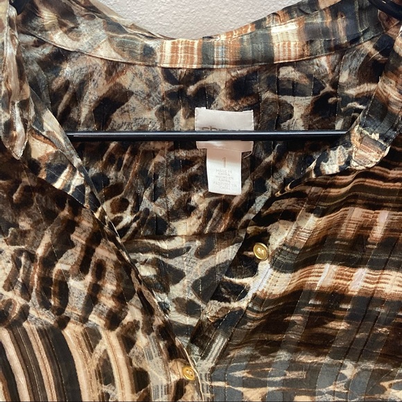 Chico’s Animal Print Blouse - Picture 3 of 9